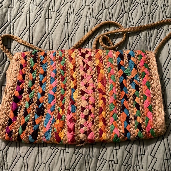 Vintage hand woven shoulder bag / purse - Picture 3 of 8